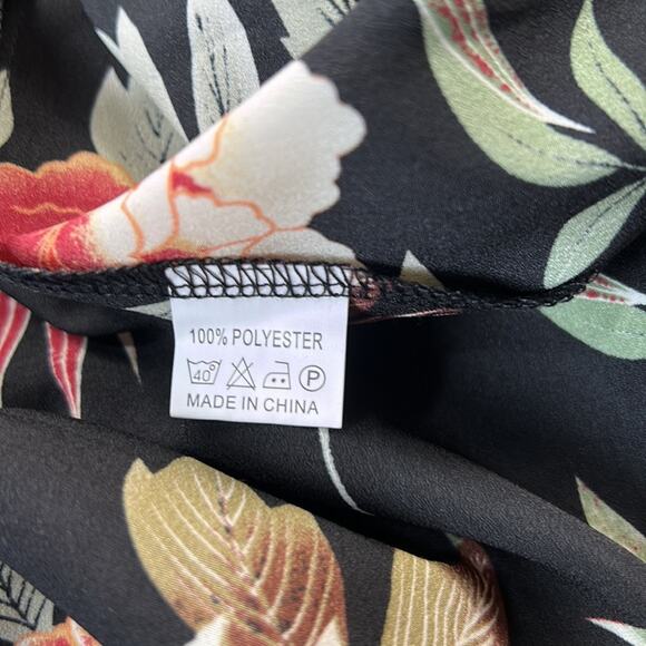 Yu & Me Paris floral print ruffled wrap maxi dress, size L - Picture 8 of 9